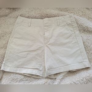 Banana Republic Cream Tailored Cotton Chino Shorts
